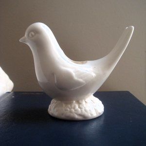 Ceramic White Bird Candle Holder